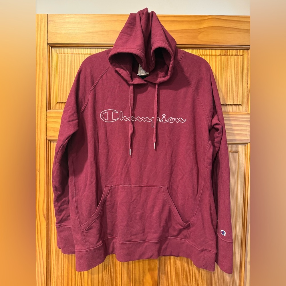 Champion mens Burgundy Hoodie XL